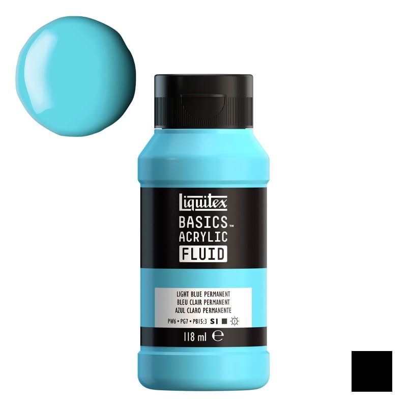 Farba akrylowa Liquitex Basics Acrylic Fluid 118 ml - 770 Light Blue Permanent 01