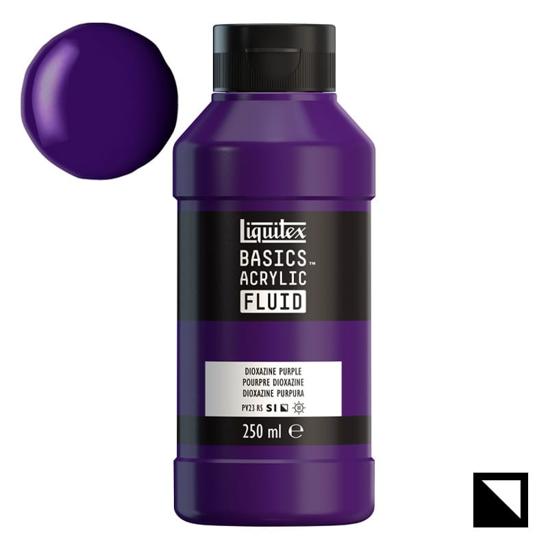 Farba akrylowa Liquitex Basics Acrylic Fluid 250 ml - 186 Dioxazine Purple 01