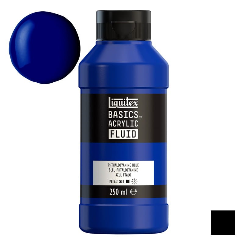 Farba akrylowa Liquitex Basics Acrylic Fluid 250 ml - 316 Phthalocyanine Blue 01