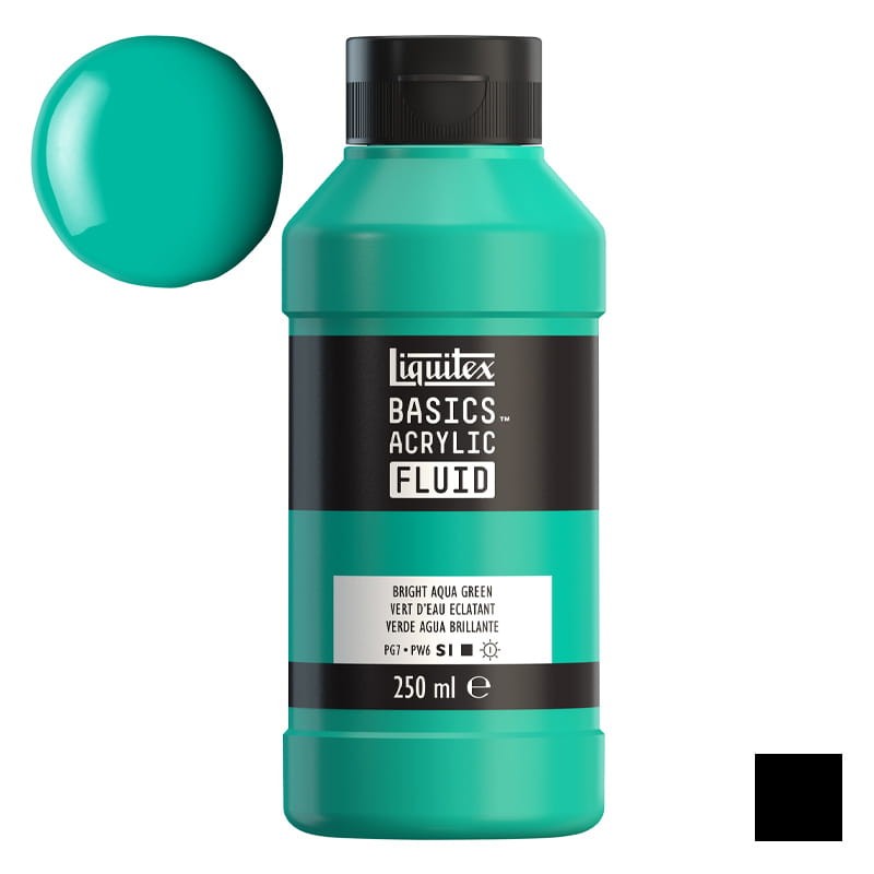 Farba akrylowa Liquitex Basics Acrylic Fluid 250 ml - 660 Bright Aqua Green 01