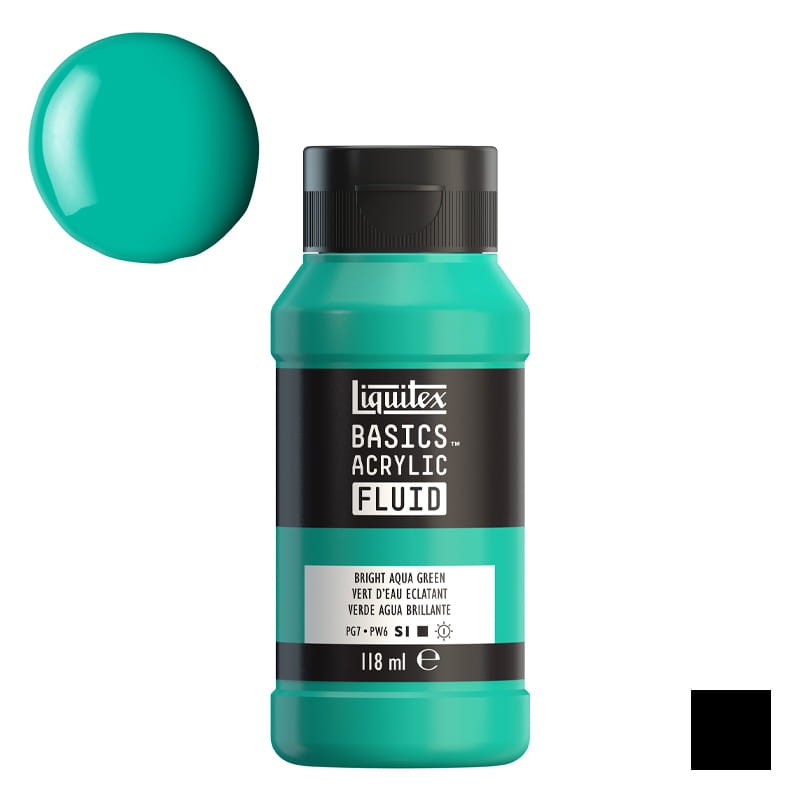 Farba akrylowa Liquitex Basics Acrylic Fluid 118 ml - 660 Bright Aqua Green 01