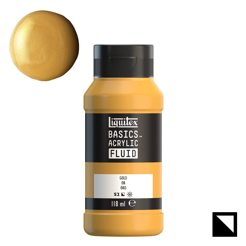 Farba akrylowa Liquitex Basics Acrylic Fluid 118 ml - 051 Gold 01