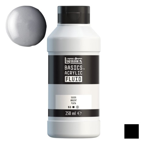 Farba akrylowa Liquitex Basics Acrylic Fluid 250 ml - 052 Silver