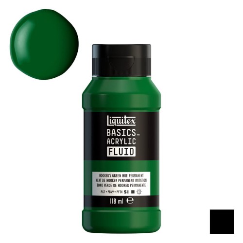 Farba akrylowa Liquitex Basics Acrylic Fluid 118 ml - 224 Hookers Green Permanent Hue