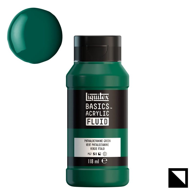 Farba akrylowa Liquitex Basics Acrylic Fluid 118 ml - 317 Phthalocyanine Green 01