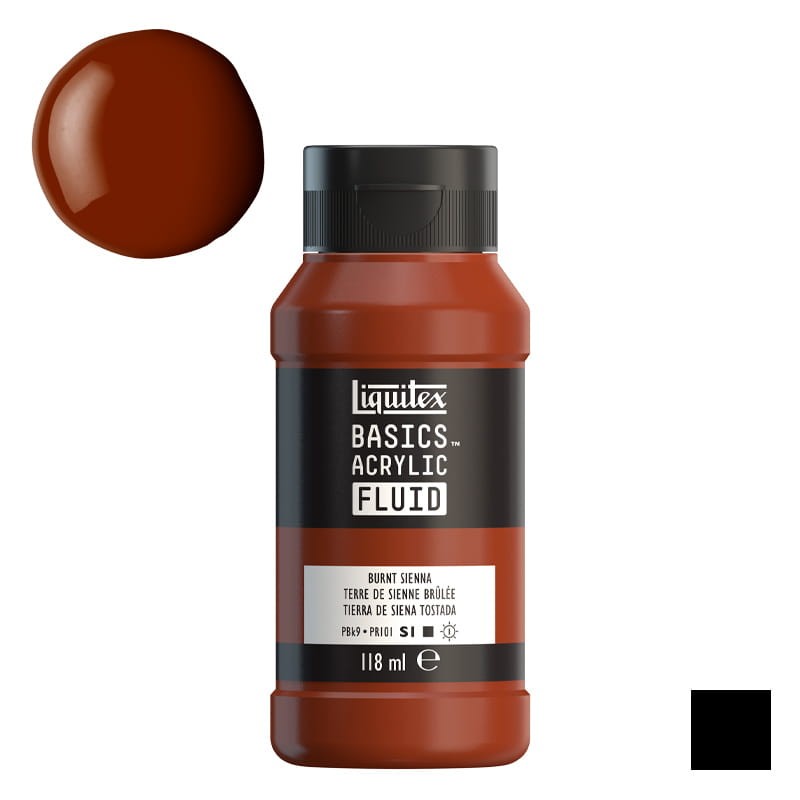 Farba akrylowa Liquitex Basics Acrylic Fluid 118 ml - 127 Burnt Sienna 01