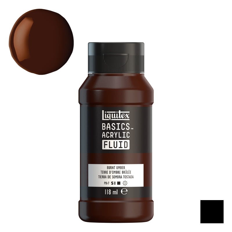 Farba akrylowa Liquitex Basics Acrylic Fluid 118 ml - 128 Burnt Umber 01