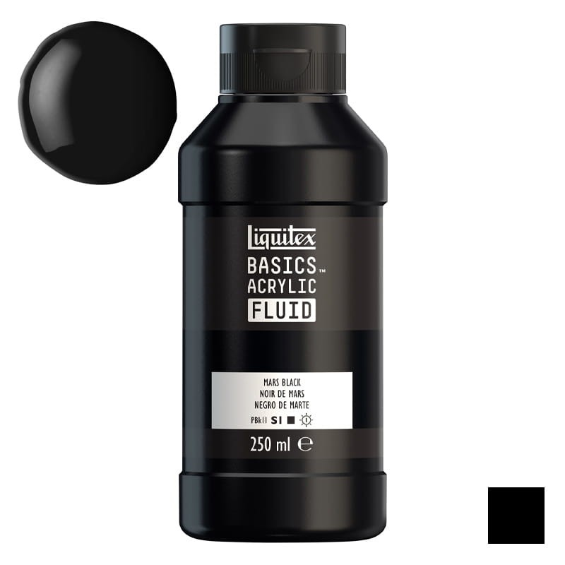 Farba akrylowa Liquitex Basics Acrylic Fluid 250 ml - 276 Mars Black 01