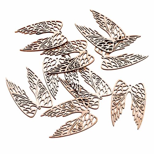 Kształty drewniane skrzydła dpCraft - 9 szt. 6 cm