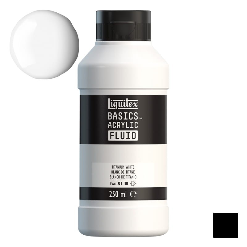 Farba akrylowa Liquitex Basics Acrylic Fluid 250 ml - 432 Titanium White 01