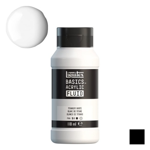 Farba akrylowa Liquitex Basics Acrylic Fluid 118 ml - 432 Titanium White