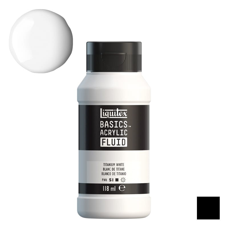 Farba akrylowa Liquitex Basics Acrylic Fluid 118 ml - 432 Titanium White 01