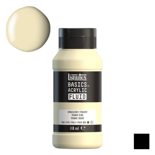 Farba akrylowa Liquitex Basics Acrylic Fluid 118 ml - 434 Unbleached Titanium