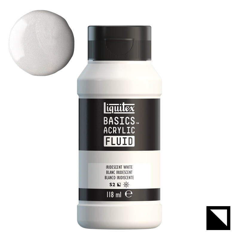 Farba akrylowa Liquitex Basics Acrylic Fluid 118 ml - 238 Iridescent White 01