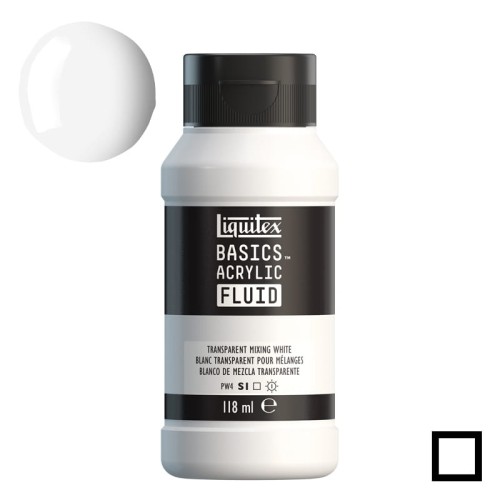 Farba akrylowa Liquitex Basics Acrylic Fluid 118 ml - 430 Transparent Mixing White