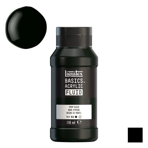 Farba akrylowa Liquitex Basics Acrylic Fluid 118 ml - 244 Ivory Black