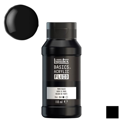 Farba akrylowa Liquitex Basics Acrylic Fluid 118 ml - 276 Mars Black