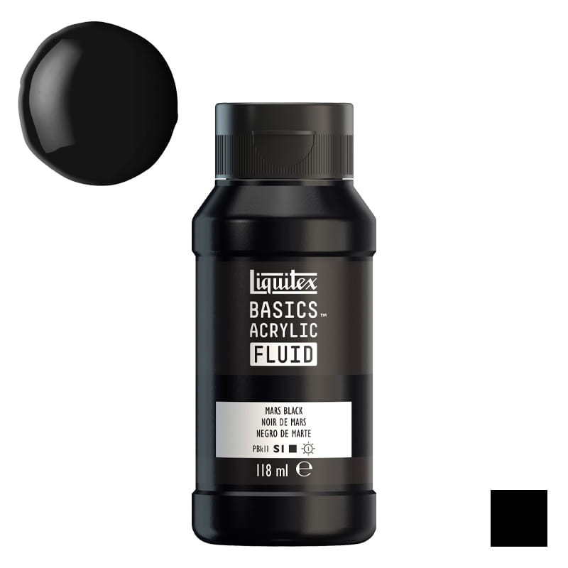 Farba akrylowa Liquitex Basics Acrylic Fluid 118 ml - 276 Mars Black 01