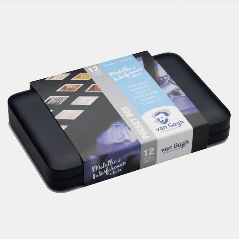 Farby akwarelowe Van Gogh Metallic & Interference zestaw 12 szt. post cards 06
