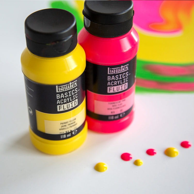 Farby akrylowe Liquitex Basics Acrylic Fluid zestaw 6 x 118 ml 07