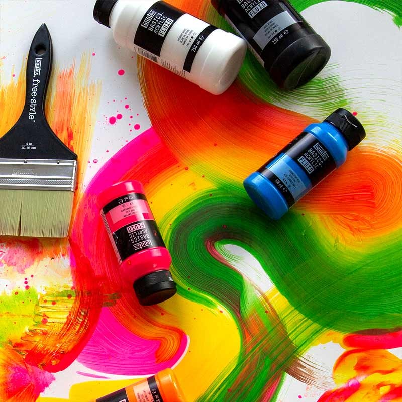 Farby akrylowe Liquitex Basics Acrylic Fluid zestaw 12 x 118 ml 05