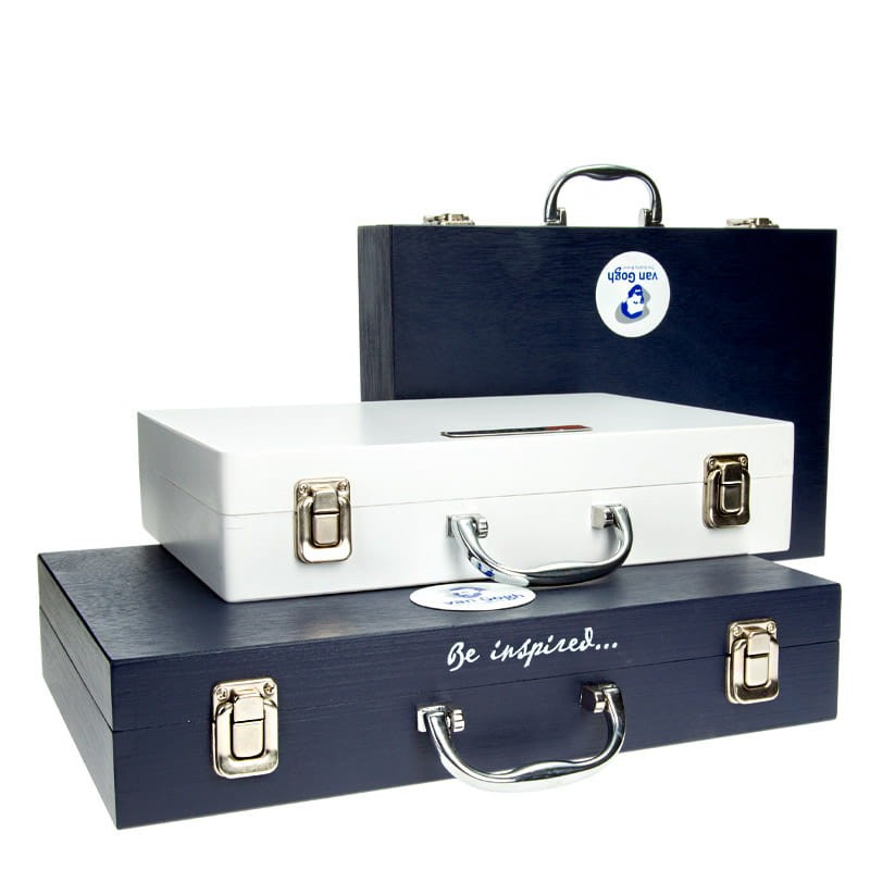 Farby olejne Cobra Study Box Basic zestaw w drewnianej skrzynce 10 x 40 ml + akcesoria 07