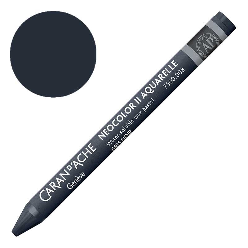 Kredka pastel Neocolor II Aquarelle Caran d'ache 008 Black Grey 01