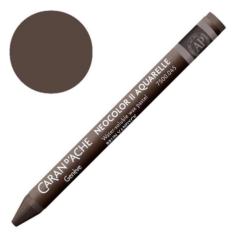 Kredka pastel Neocolor II Aquarelle Caran d'ache 045 Vandycke Brown 01