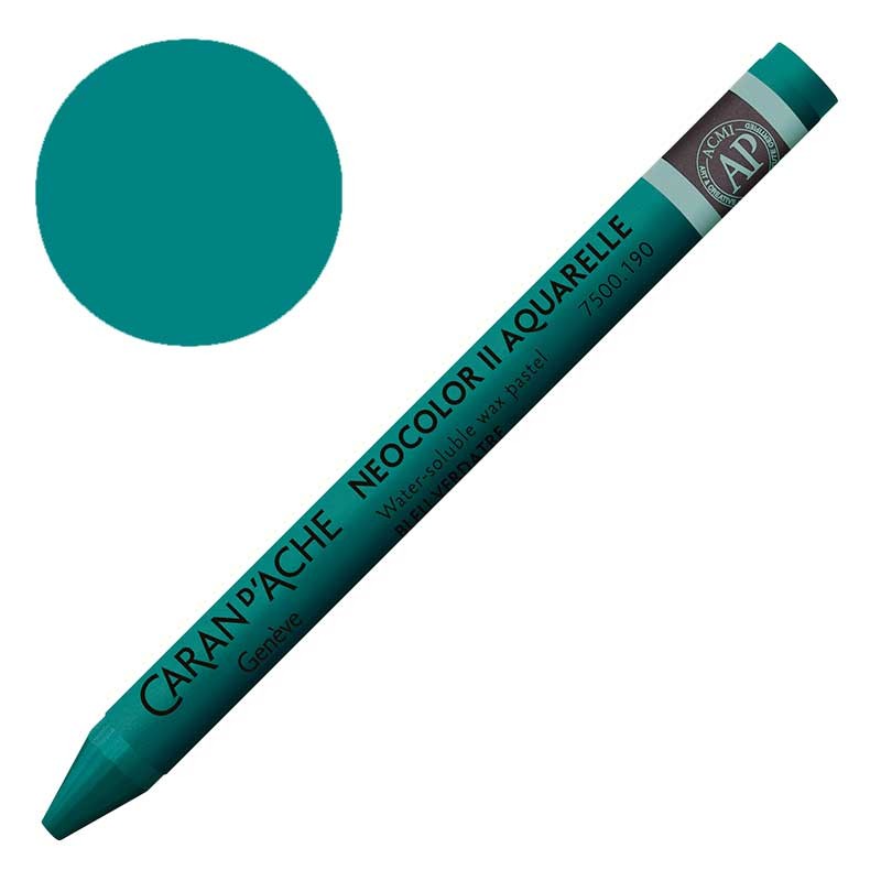Kredka pastel Neocolor II Aquarelle Caran d'ache 190 Greenish Blue 01