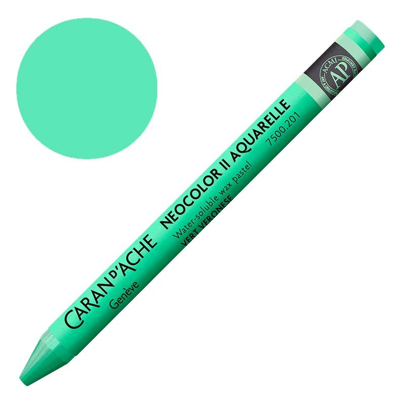 Kredka pastel Neocolor II Aquarelle Caran d'ache 201 Veronese green 01