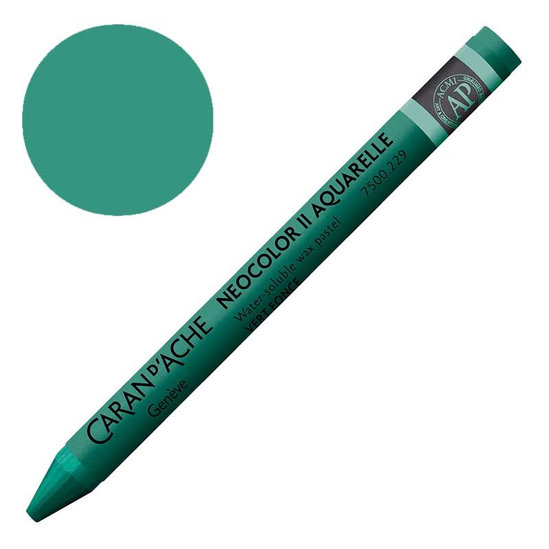 Kredka pastel Neocolor II Aquarelle Caran d'ache 229 Dark Green 01