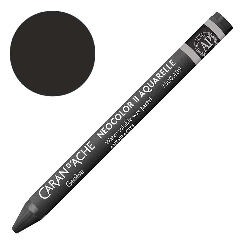 Kredka pastel Neocolor II Aquarelle Caran d'ache 409 Charcoal Grey 01
