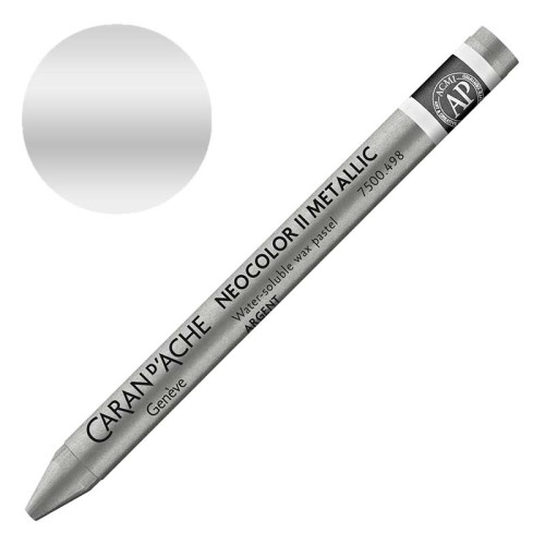 Kredka pastel Neocolor II Aquarelle Caran d'ache - 498 Metallic Silver