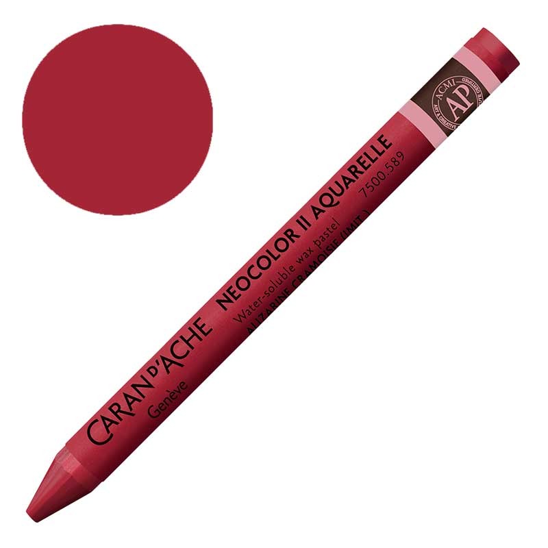 Kredka pastel Neocolor II Aquarelle Caran d'ache 589 Crimson Alizarin 01