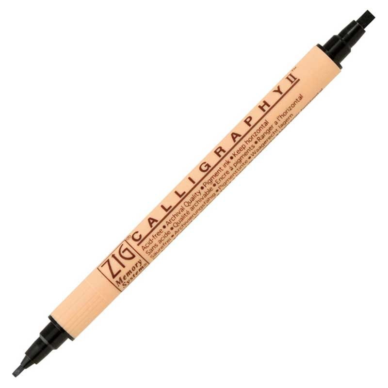 Pisak do kaligrafii Kuretake Zig Calligraphy II 2–3.5 mm 010 Pure black 02