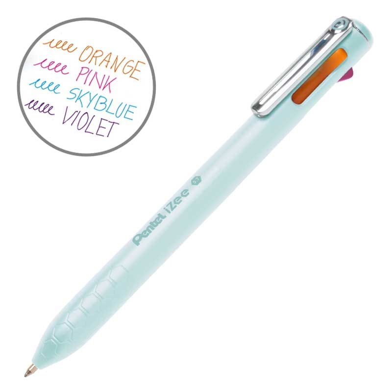 Długopis wielokolorowy 4 w 1 Pentel Izee 0.7 mm miętowy 01