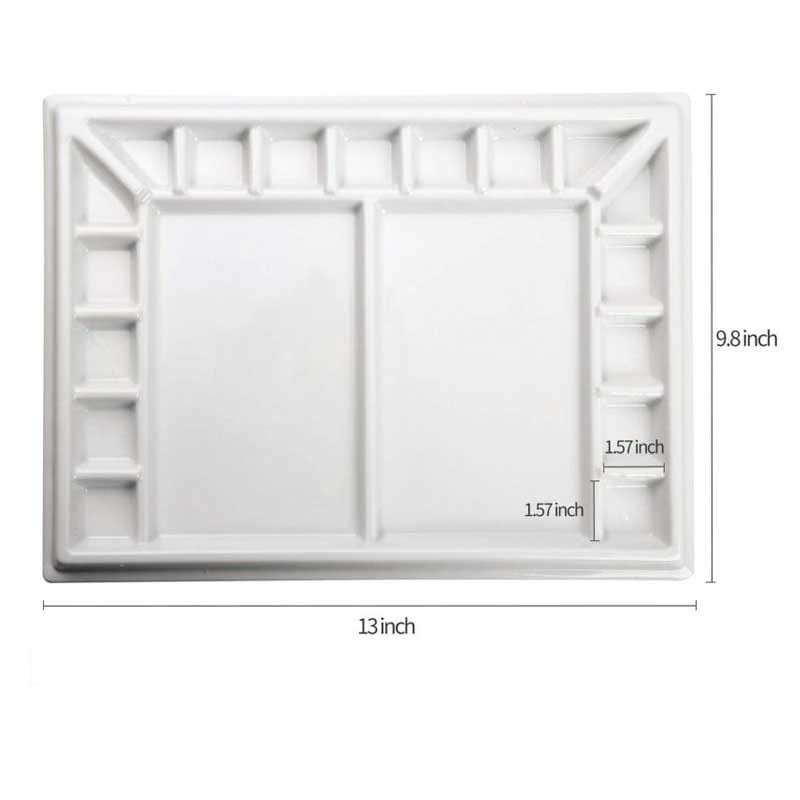 Paleta malarska ceramiczna Meeden 25 x 33 cm 19 zagłębień 05