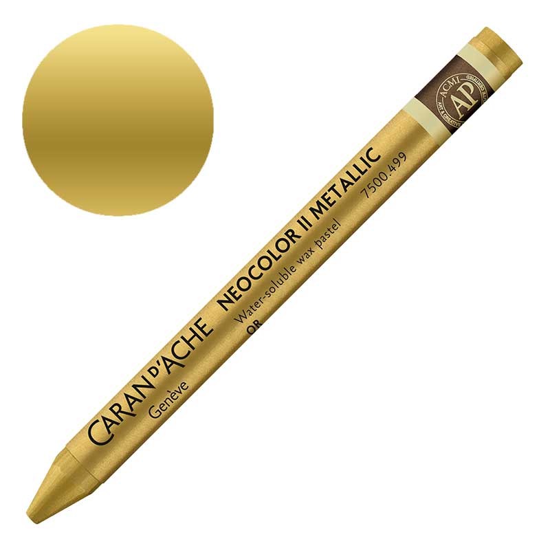 Kredka pastel Neocolor II Aquarelle Caran d'ache 499 Metallic Gold 01