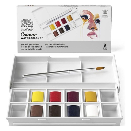 Farby akwarelowe Cotman portrait pocket set Winsor & Newton 8 kol.