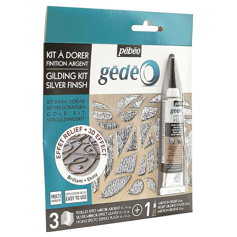 Zestaw-do-zoceń-Gliding-Kit-GÉDÉO-płatki-+-klej-relief-Pebeo-srebrny-03