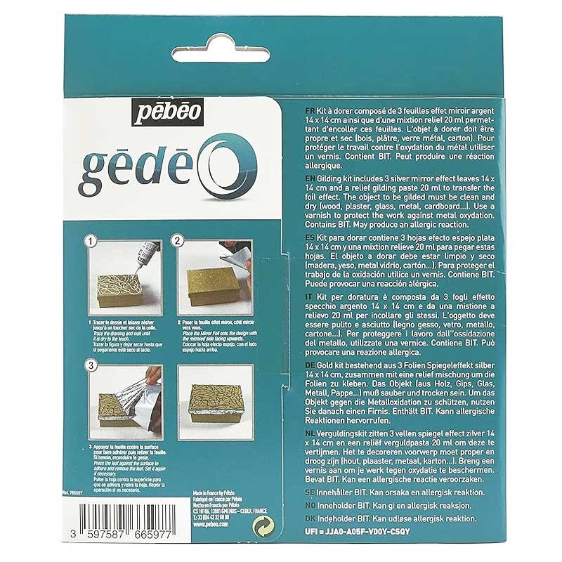Zestaw-do-zoceń-Gliding-Kit-GÉDÉO-płatki-+-klej-relief-Pebeo-srebrny-04