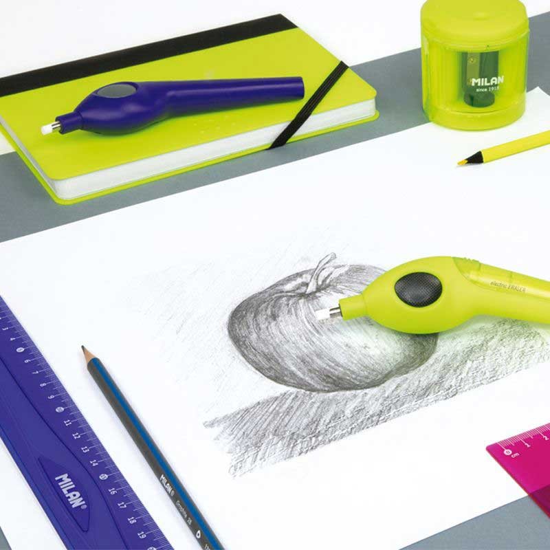 Gumka elektryczna Milan Acid żółta fluo 02