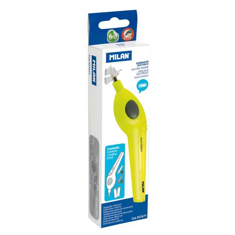 Gumka elektryczna Milan Acid żółta fluo 03