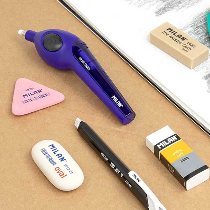 Gumka elektryczna Milan Acid żółta fluo 04