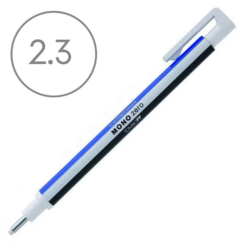 Gumka automatyczna Mono Zero Tombow okrągła Paski 01