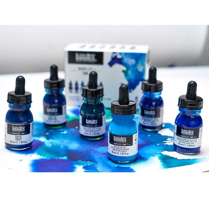 Tusze-akrylowe-Liquitex-Acrylic-Ink,-zestaw-6x30ml-Aqua-Colors-Set-05