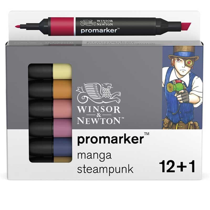 Promarker-zestaw-12-+-1-szt-Manga-Steampunk-Winsor-&-Newton