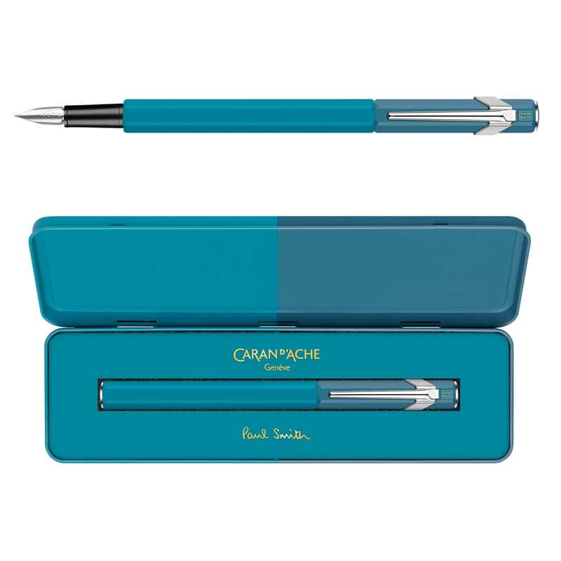 Pióro-wieczne-849-Caran-d-Ache+Paul-Smith-Cyan-Steel-F-05