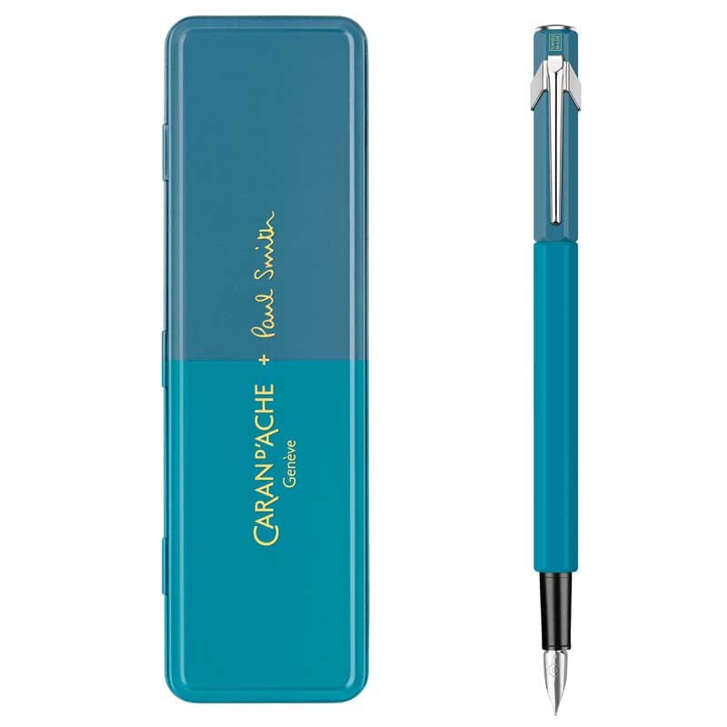 Pióro-wieczne-849-Caran-d-Ache-+-Paul-Smith-Cyan-Steel-F-03
