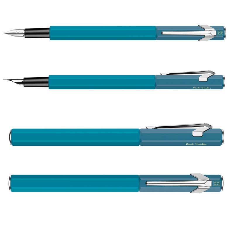 Pióro-wieczne-849-Caran-d-Ache+Paul-Smith-Cyan-Steel-F-04